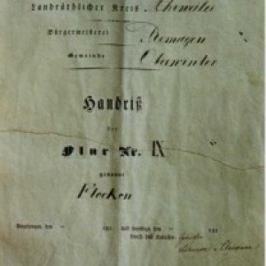 Deckblatt des Urkatasters vom „Flecken Oberwinter“, 1829