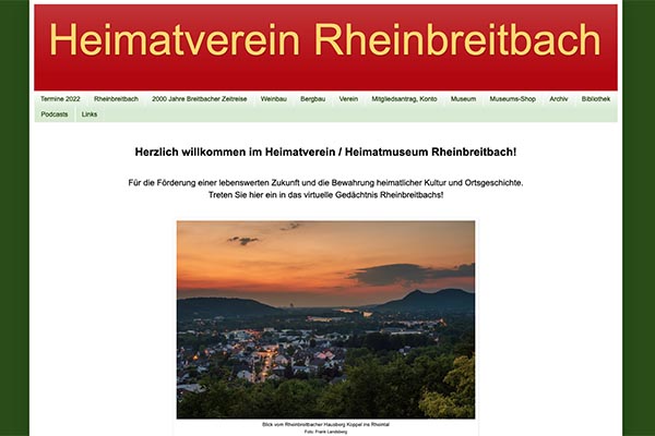 Heimatverein Rheinbreitbach - Rathausverein Oberwinter - Archiv, Chronik, Geschichte, Heimatforschung