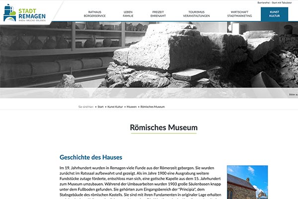 Römisches Museum Remagen - Rathausverein Oberwinter - Archiv, Chronik, Geschichte, Heimatforschung